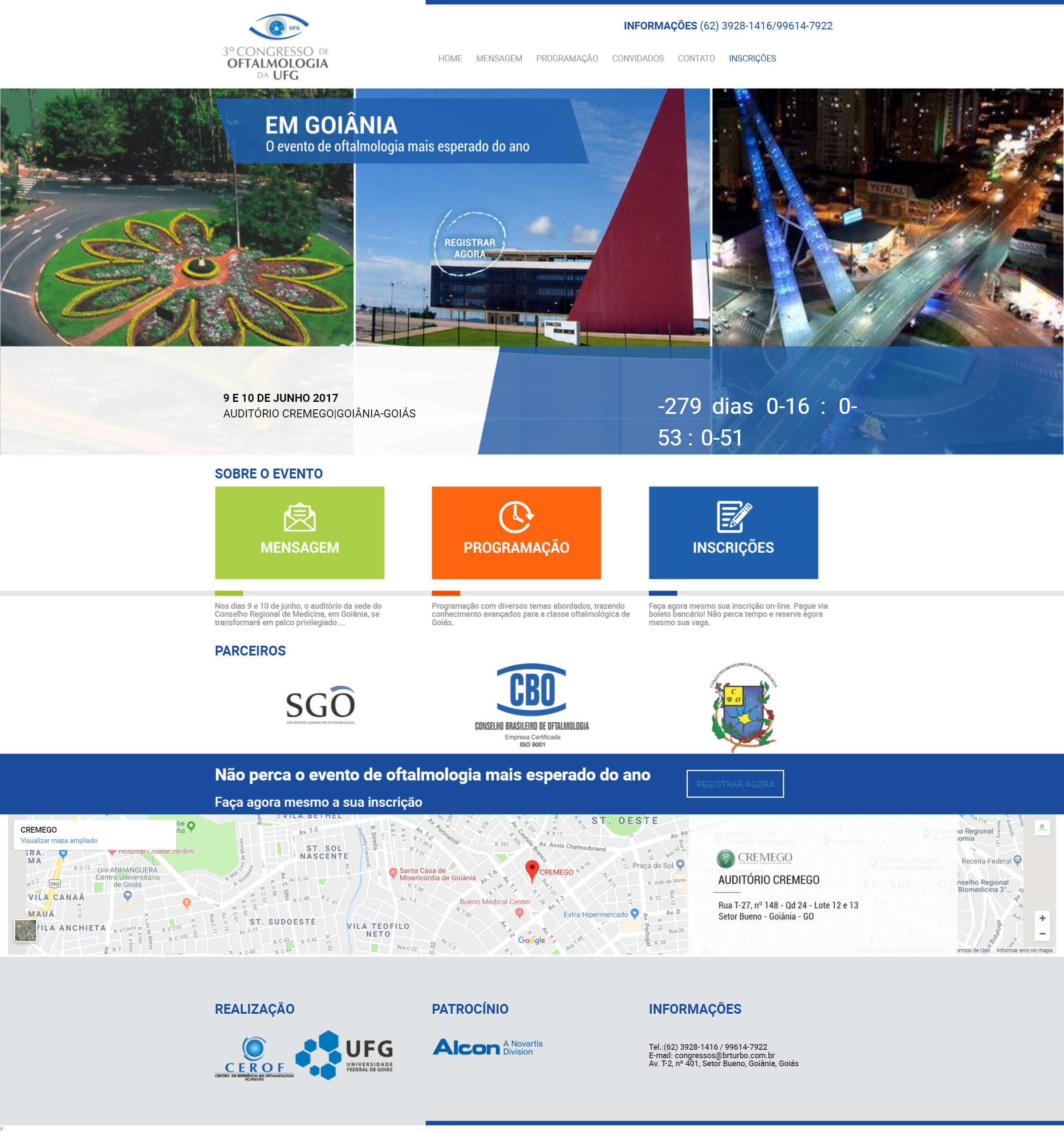 3º Congresso de Oftalmologia da UFG WebSite