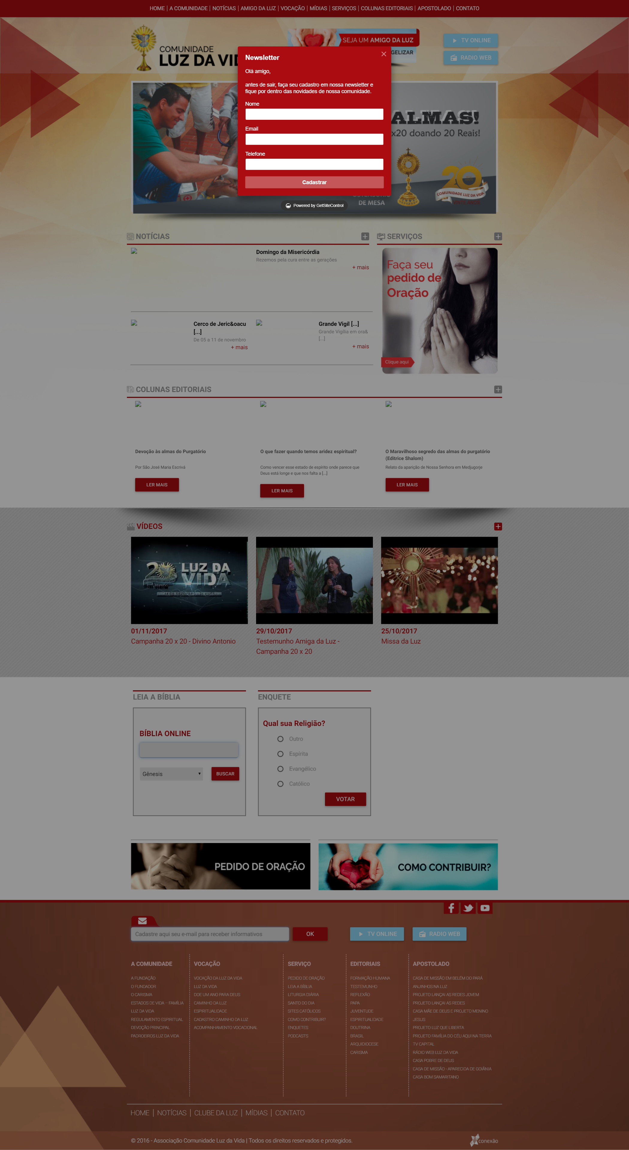 Luz da Vida WebSite